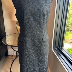 Elegant Black Tweed Dress